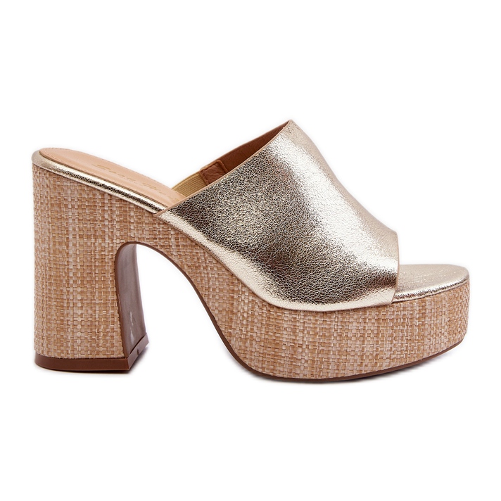 Naisten sandaalit korkokengillä, kulta Siobhan kultainen