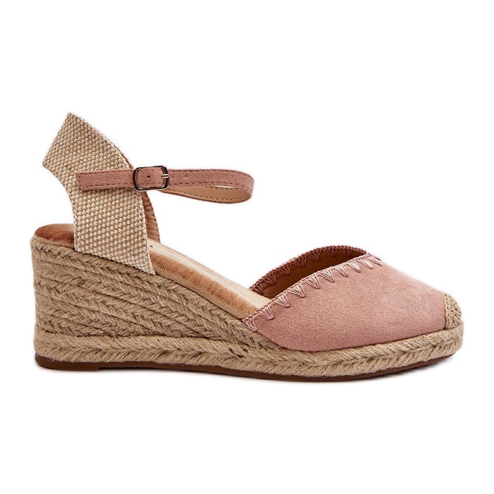 Suede Espadrille Wedge Sandaalit Pink Raylin punos vaaleanpunainen