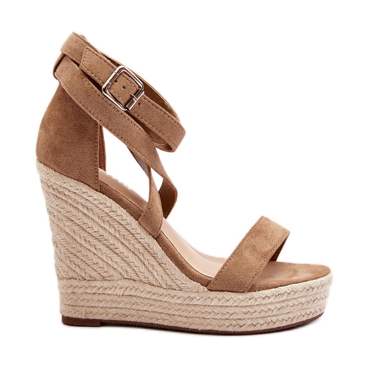 Kiila-sandaalit, joissa punos, Brown Salthe beige