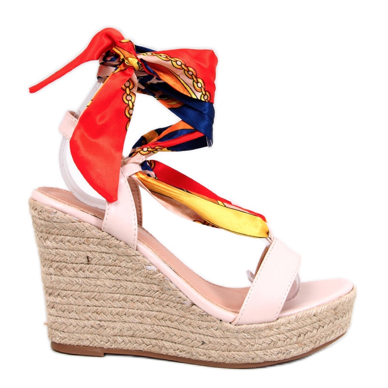 Birrel Beige wedge espadrille sandaalit