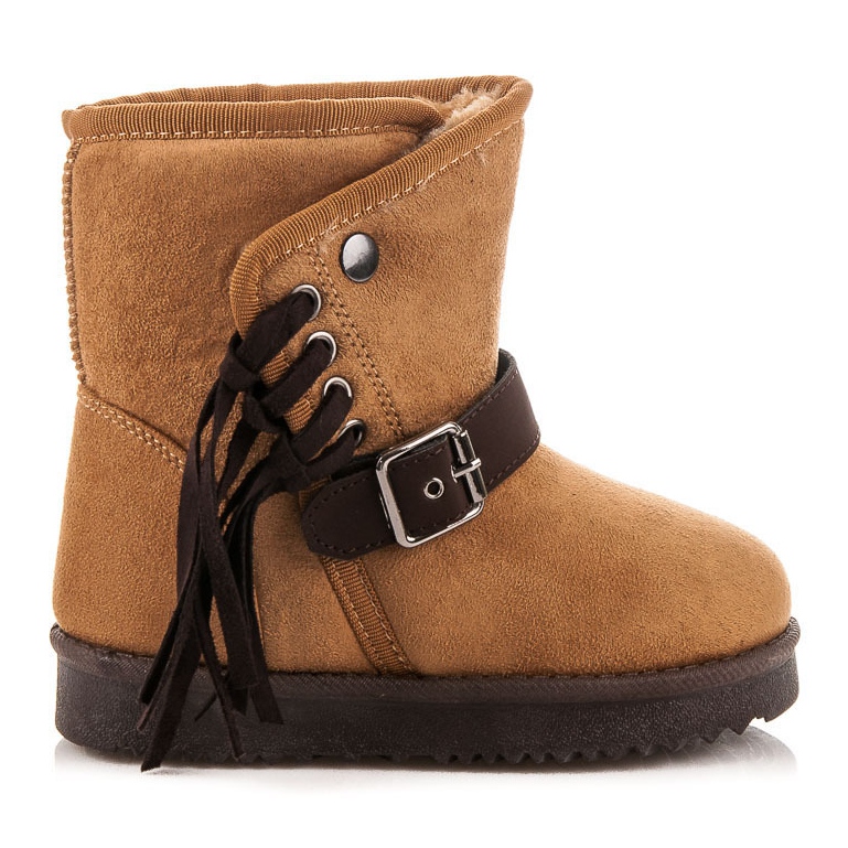 Kylie Saappaat, joissa on reunat ruskea