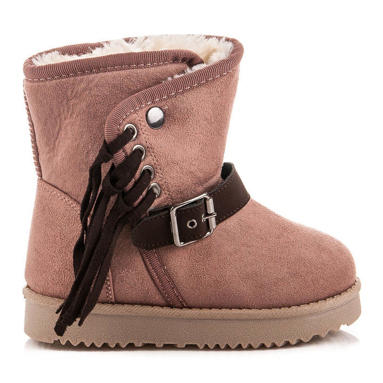 Kylie Saappaat, joissa on reunat vaaleanpunainen