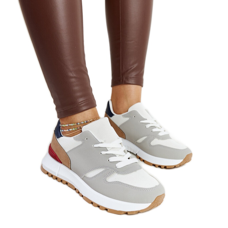 Moniväriset tennarit Sultisz-alustalla harmaa