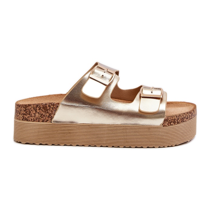 Naisten varvastossut kultaisilla Lolpey-soljeilla kultainen