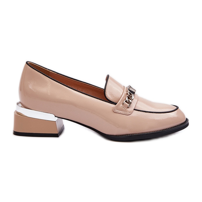 Vinceza Naisten patentoidut matalakorkokengät beige Albreide