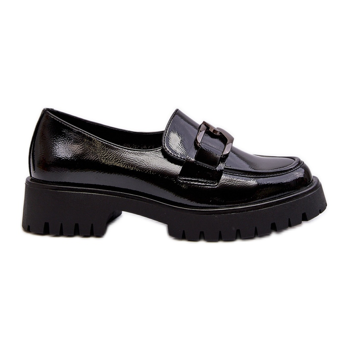 Vinceza Naisten kiiltonahkaiset mokasiinit, mustat Santtes