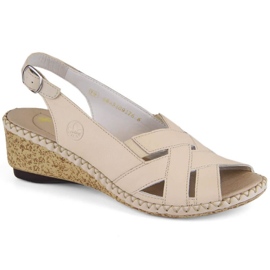 Mukavat nahkasandaalit Rieker W RKR682, beige