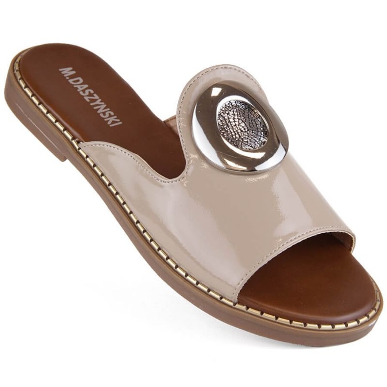 M.Daszyński W SAN34 beige patenttitossut