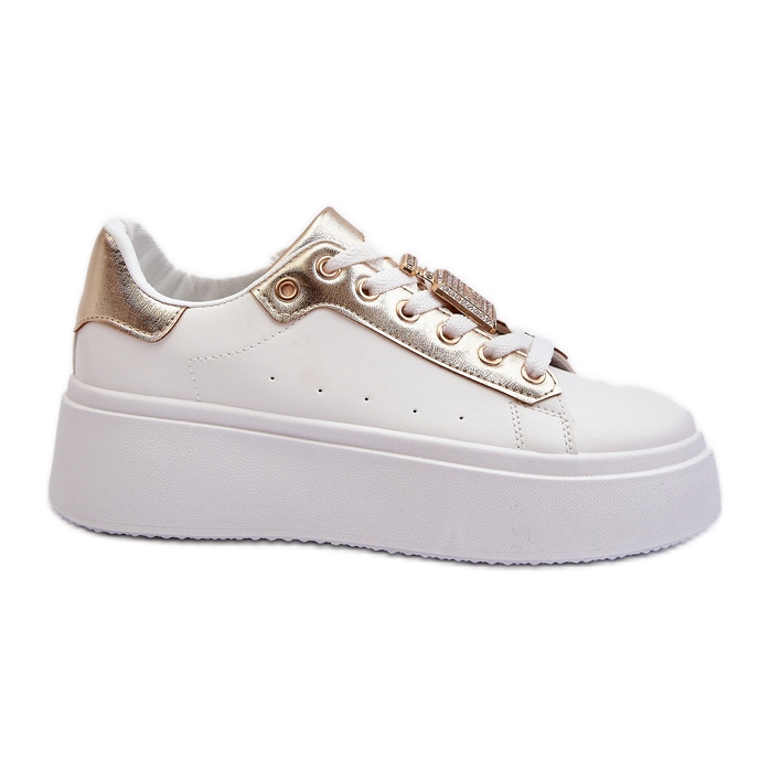 Valkoiset naisten tennarit, joissa on koristelu Celedria valkoinen