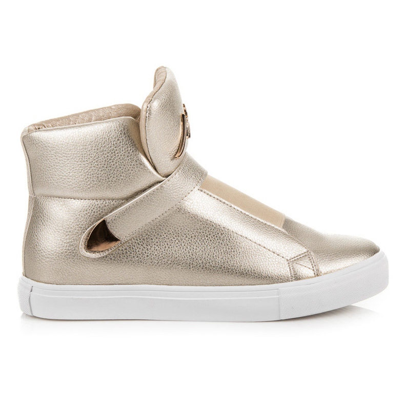 Korkeat tennarit tarranauhalla keltainen