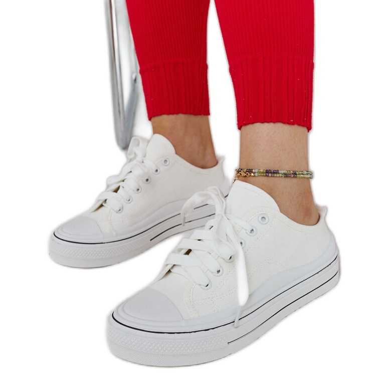 Valkoiset Fiori alustan lenkkarit valkoinen