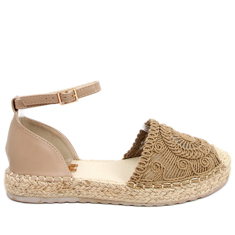 Jasmine Khaki harjakattoisia espadrilleja beige