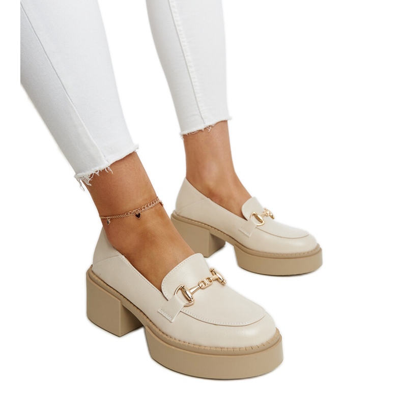 Vincezan beigenväriset eko-nahkaiset korkokengät