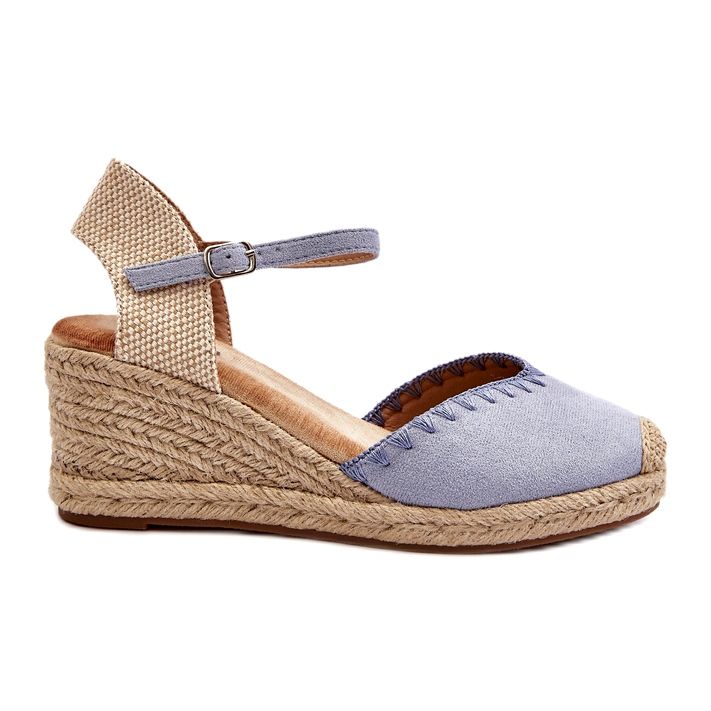 Joia Siniset Raylin Suede Espadrille Wedge -sandaalit, joissa on punos sininen