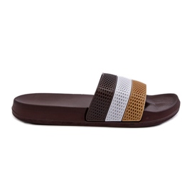 Klassiset miesten varvastossut hihnoilla, ruskea Sylri