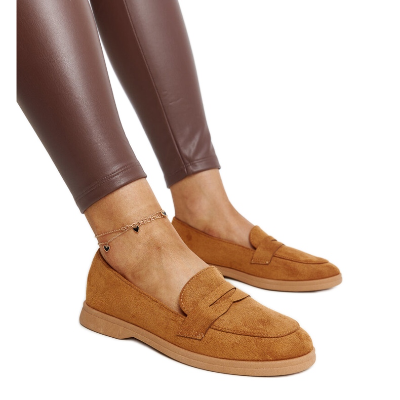 Ruskeat mokkanahkaiset Nibras-loaferit