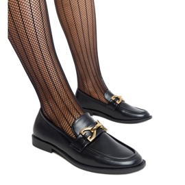 Lea musta solki mokasiinit