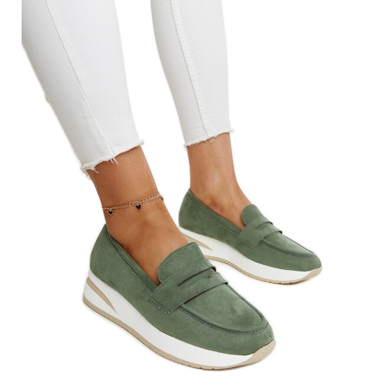 Vihreät mokkanahkaiset Venla urheilukengät