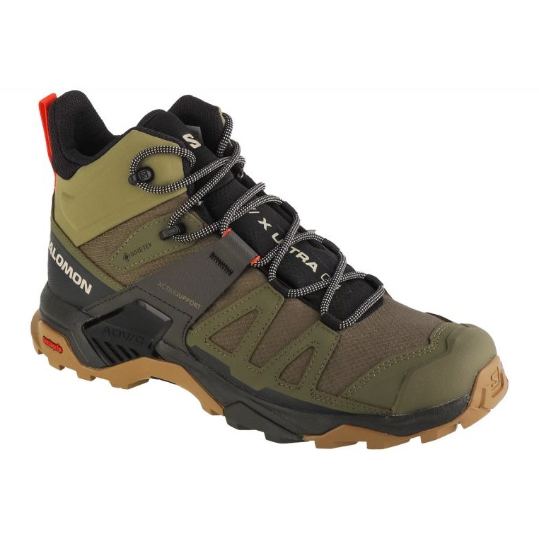 Salomon X Ultra 4 Mid Gtx M 417398 kengät vihreä