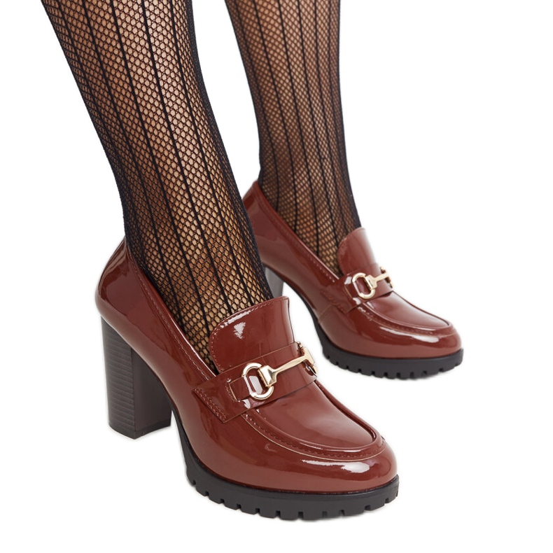 Giacoman ruskeat patentoidut kantapääpumput