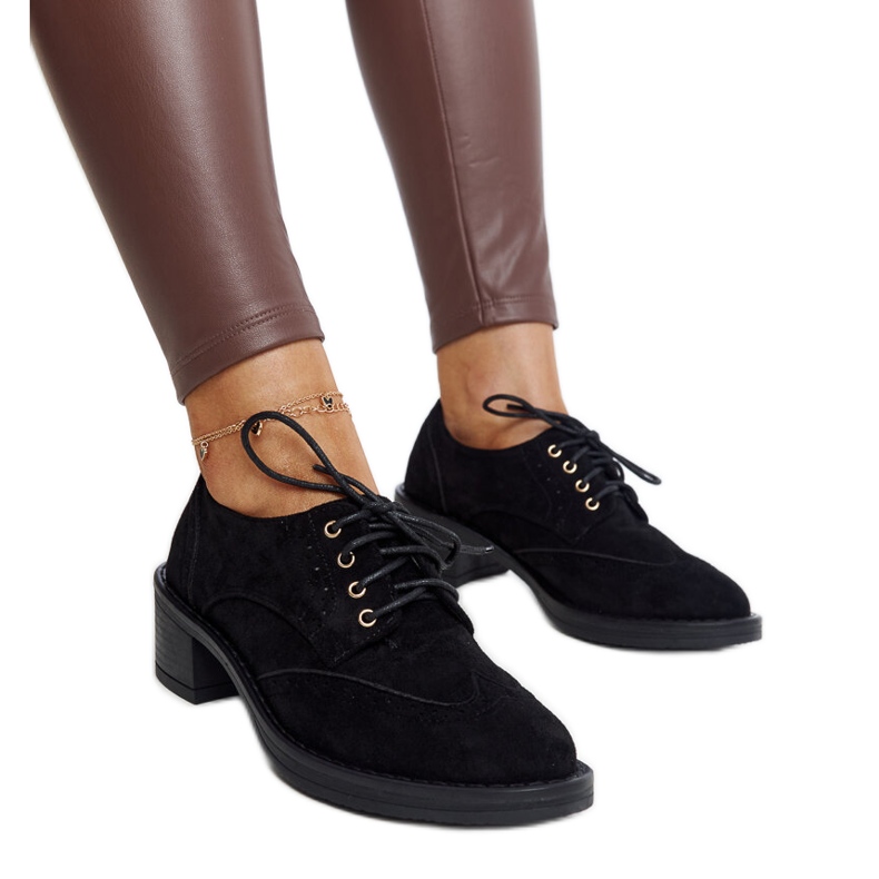 Tigard mustat mokkanahkaiset korkokengät