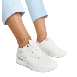 Tasnim valkoiset käärmeennahkaiset lenkkarit valkoinen