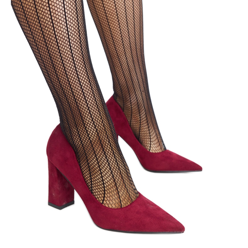 Leean viininpunaiset korkokengät punainen