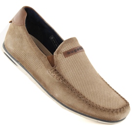 Nahka mokka kengät miesten mukavat mokasiinit beige Bugatti NN153433