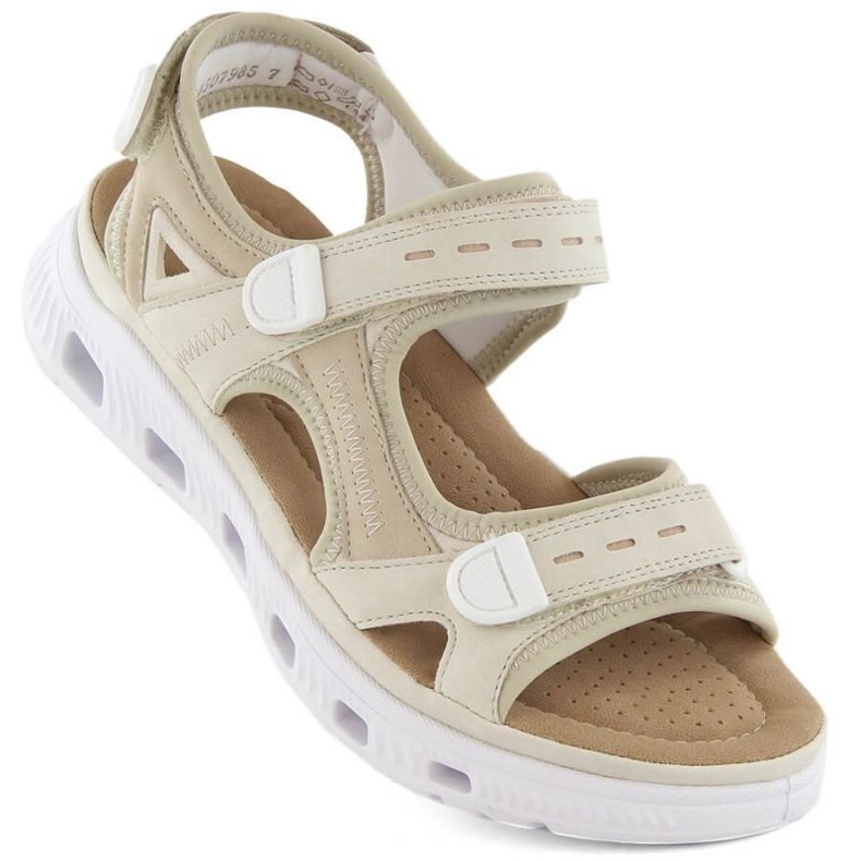 Mukavat Velcro-sandaalit Rieker W RKR691 beige