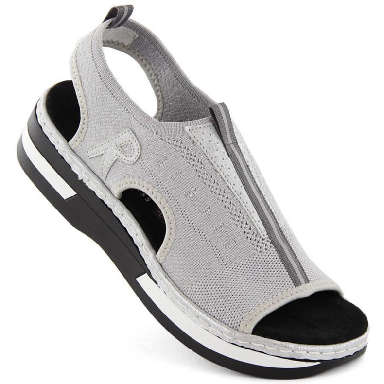 Mukavat slip-on sandaalit Rieker W RKR686 metallia
