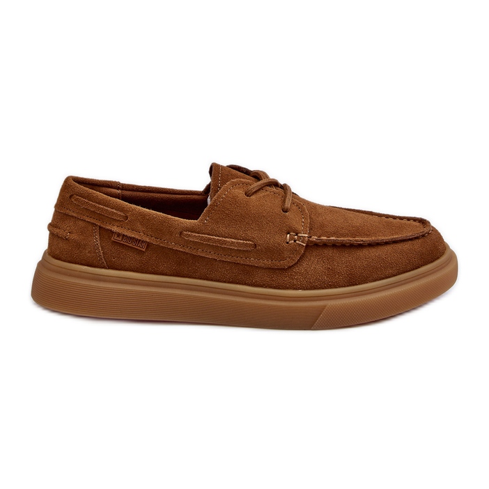 Suede miesten Brogues Moccasins Big Star NN174198 Camel ruskea