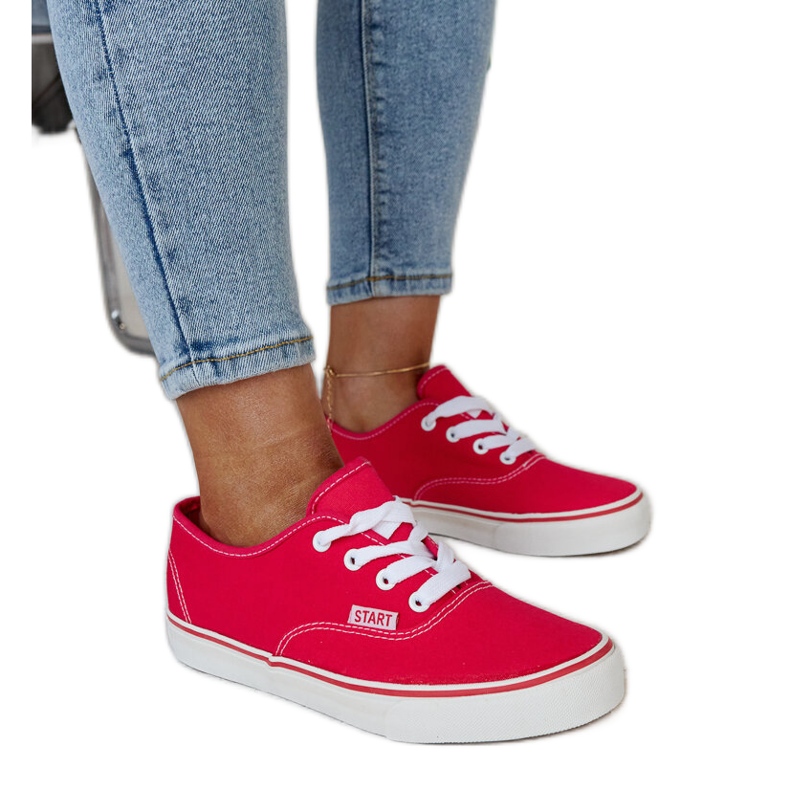 Tummanpunaiset klassiset Erla-lenkkarit vaaleanpunainen Tummanpunaiset klassiset Erla-lenkkarit vaaleanpunainen