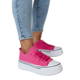 Bahira tummanpunaiset lenkkarit paksulla pohjalla vaaleanpunainen