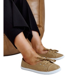 Ruskeat slip-on lenkkarit eko-nahkaa Knudsen