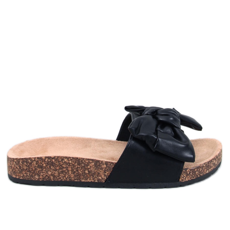 Bussi Mustat korkkitossut rusetilla