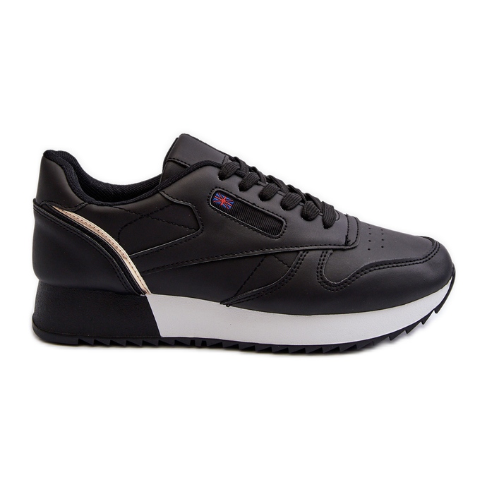 Merida Black Lace-up Platform nahkaiset urheilukengät musta