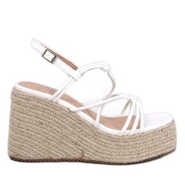 Pascai White wedge espadrill sandaalit valkoinen