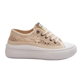 Naisten pitsiset tennarit Lee Cooper LCW-23-44-1620 beige