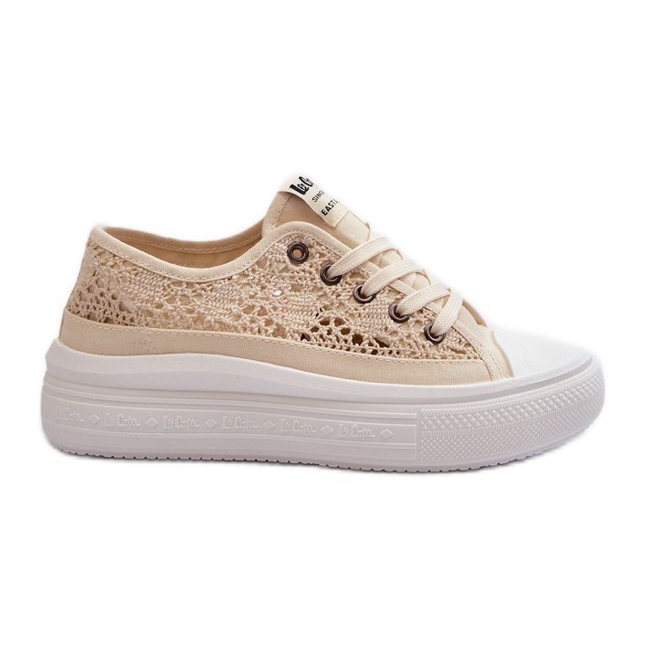 Naisten pitsiset tennarit Lee Cooper LCW-23-44-1620 beige