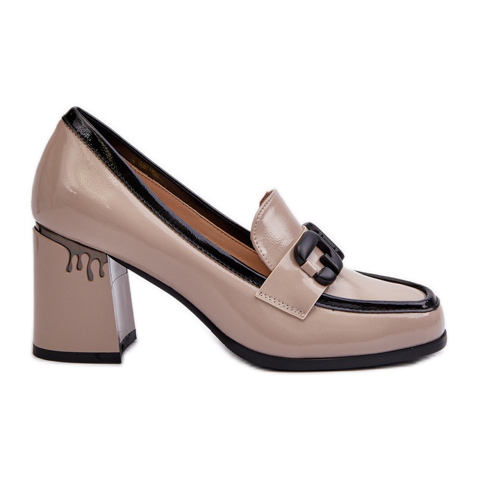 S.Barski Naisten korkokengät, patentti beige D&amp;A MR38-973