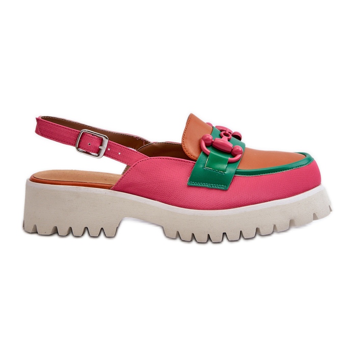 S.Barski Naisten tasakorkoiset sandaalit koristeellisella oranssilla D&amp;A MR38-656