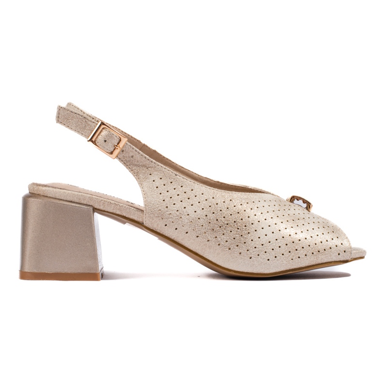 Goodin Tyylikkäät kultaiset korkeakorkoiset sandaalit kultainen