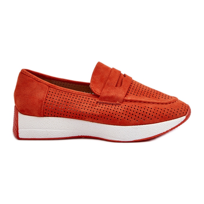 Naisten Eco Suede Moccasins, oranssi Inesqua