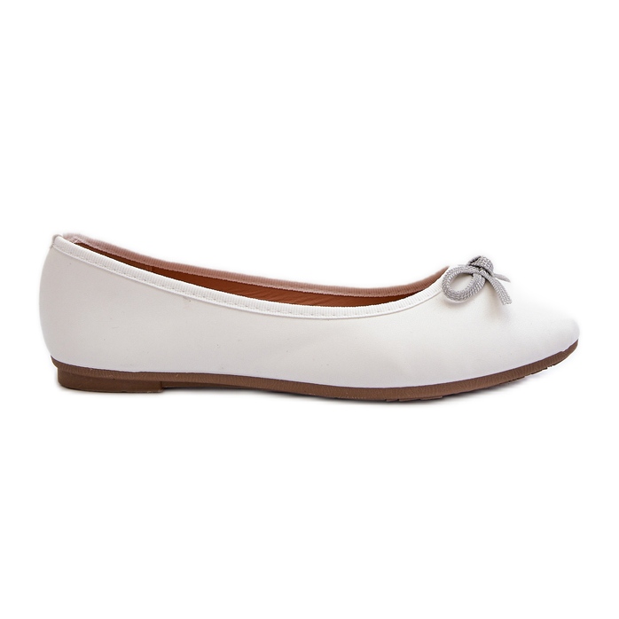 Eco Leather Ballet Flats Jousi, White Sandelal valkoinen