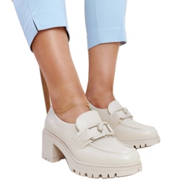 Vincezan beige-kengät, joissa on nahkainen sisäosa