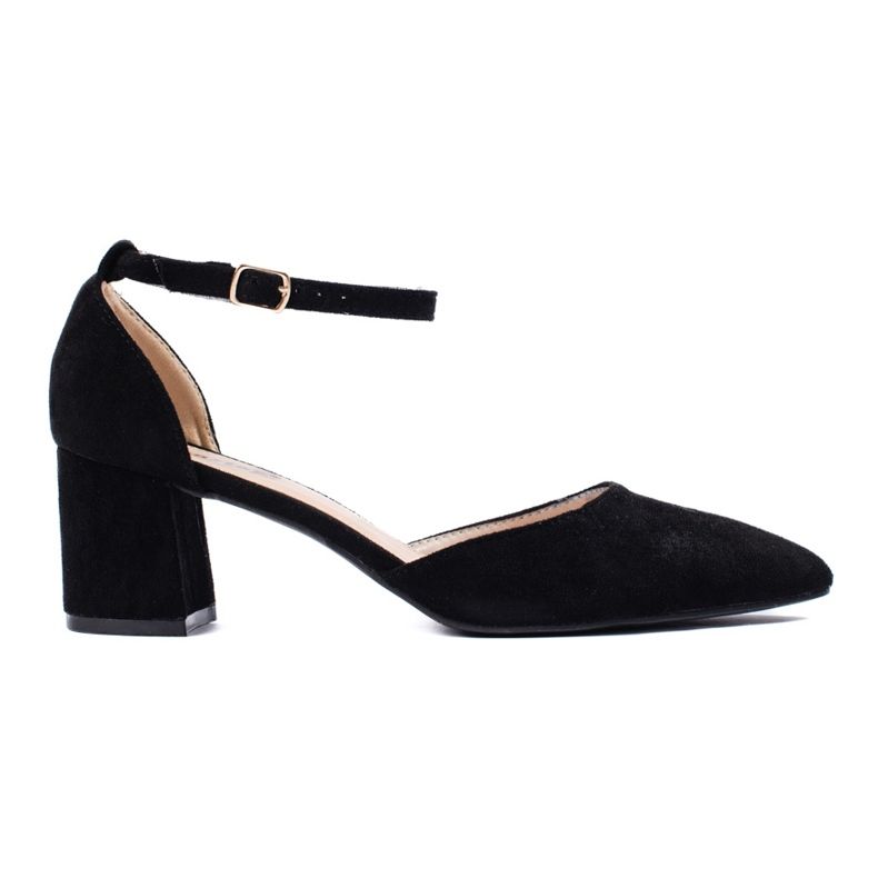 Naisten mustat mokkanahkapumput