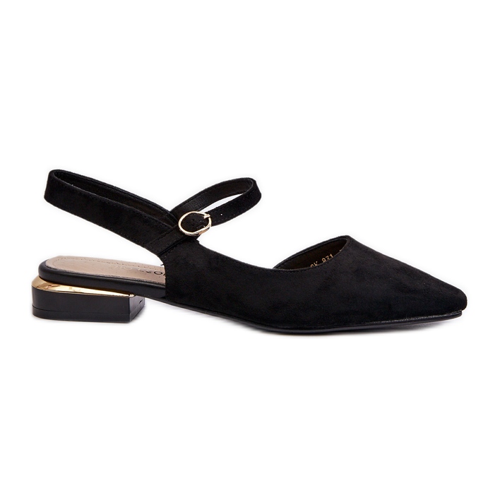 Naisten baleriinit matalakorkoisilla avokoroilla Sergio Leone SK831 Musta