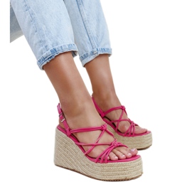 Tummanpunaiset Mara wedge sandaalit vaaleanpunainen Tummanpunaiset Mara wedge sandaalit vaaleanpunainen