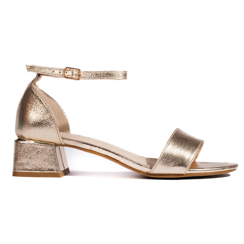 Goodin Naisten kullanväriset korkeakorkoiset sandaalit kultainen