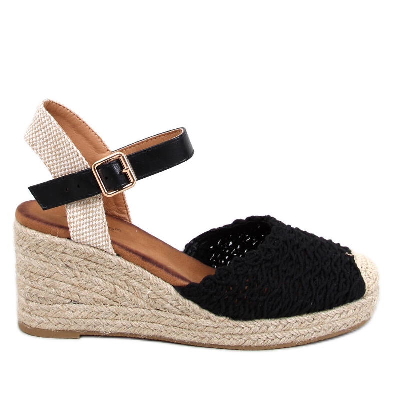 Morelli Mustat espadrille-kiila sandaalit